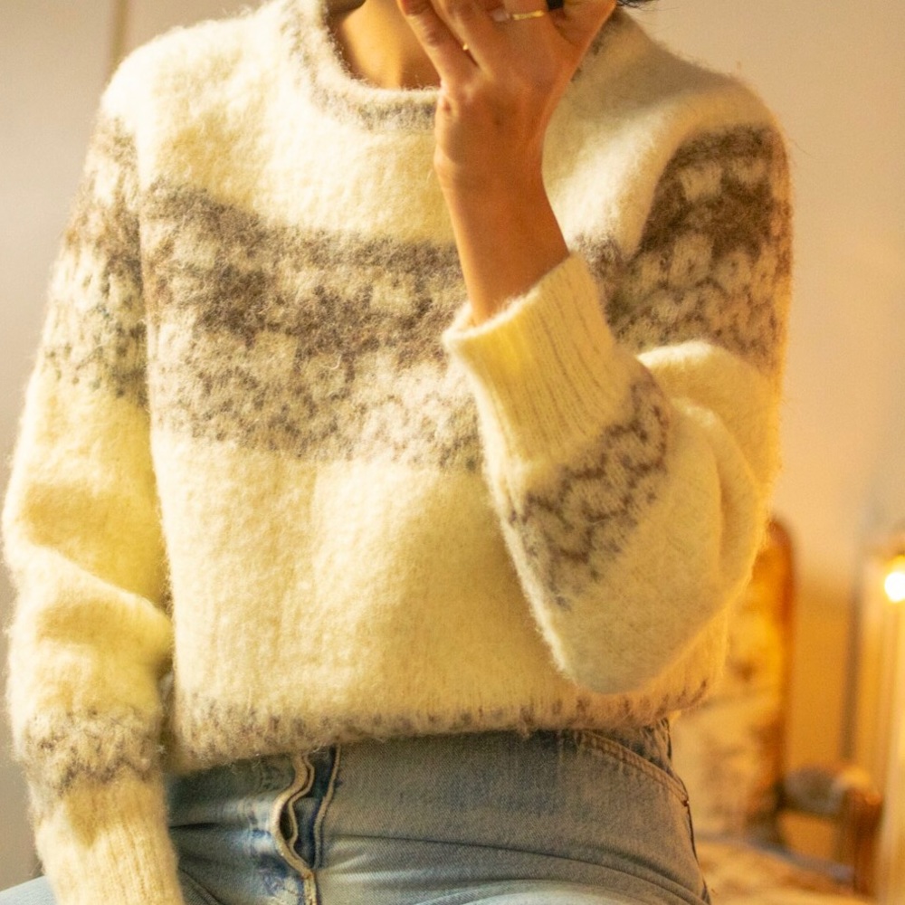 100% Wool Icelandic Sweater xsmall-Small